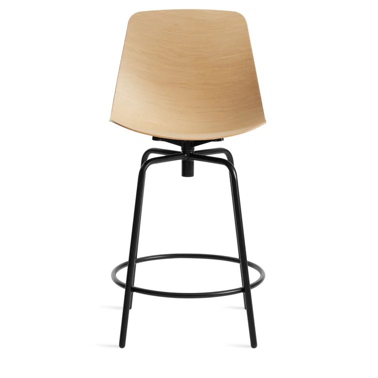 Clean Cut Swivel Counter Stool with Metal Frame