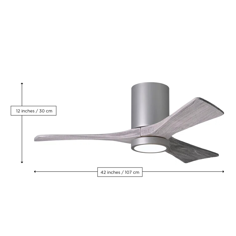 Olivier 3 Blade Ceiling Fan with LED Light Kit