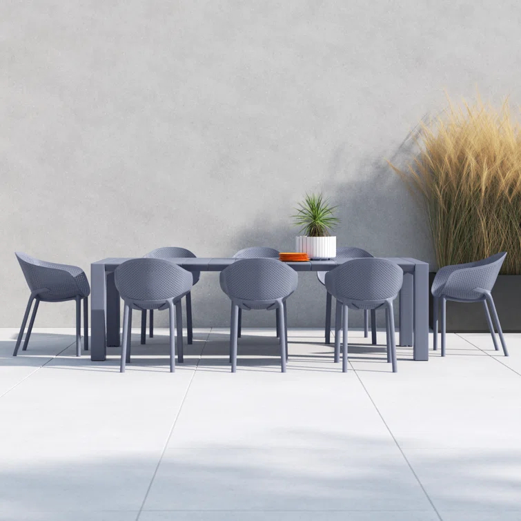 Farrah 102'' Rectangular 8 - Person Outdoor Dining Set