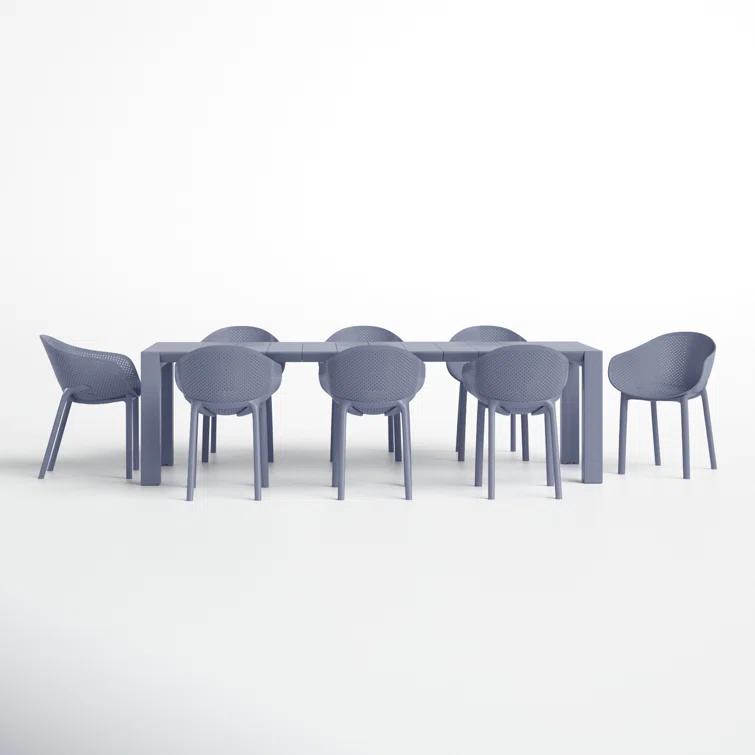 Farrah 102'' Rectangular 8 - Person Outdoor Dining Set