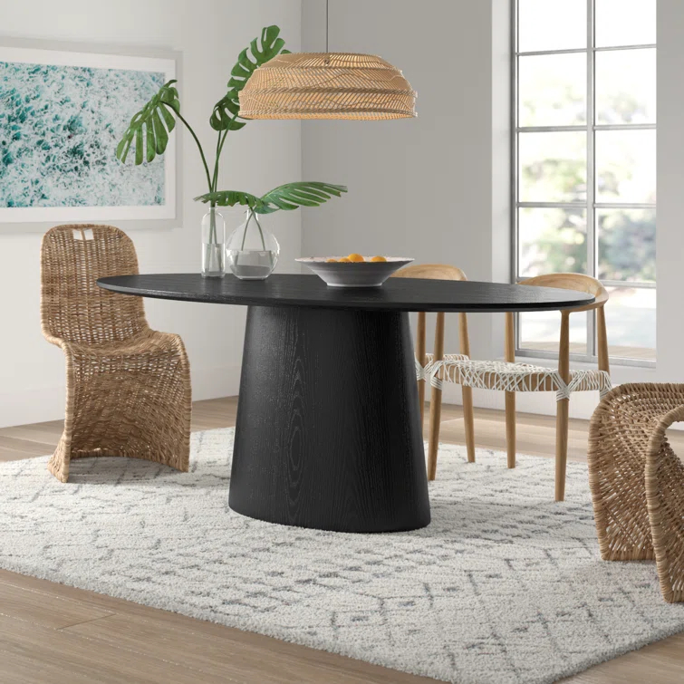 Beth Oval Dining Table - Black