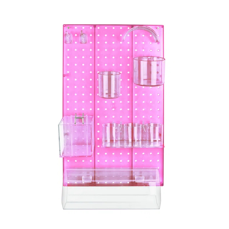 The DIY Multi-Purpose 10-Piece Pegboard Wall Organizer Kit with One Panel and Accessory Assortment (13.5"W x 22"H)