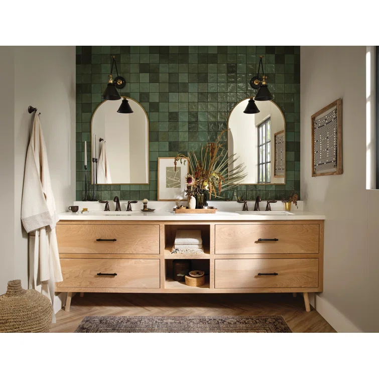 Moen Brantford Chrome Traditional Two-Handle High-Arc Widespread Bathroom Faucet With Drain Assembly, Valve Included