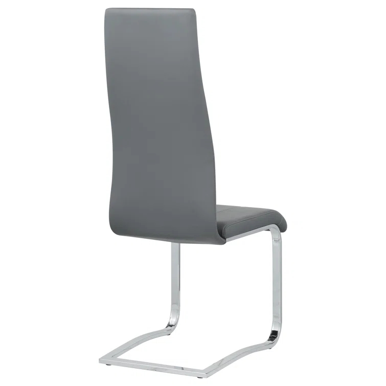 Genuine Leather Upholstered Cantilever Chair
