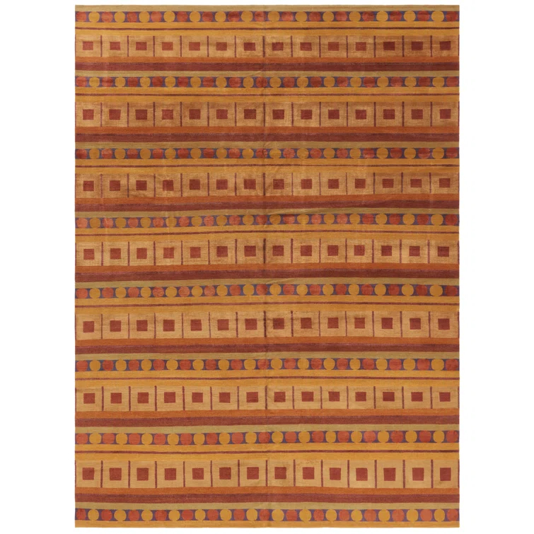 Safavieh Nepalese Hand Knotted Silk And Wool Geometric Rug