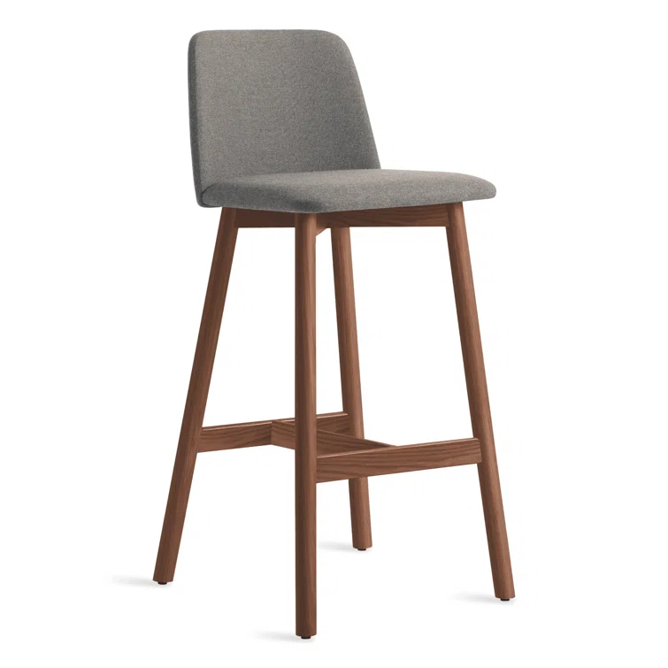 Chip Upholstered Counter Stool with Solid Wood Frame