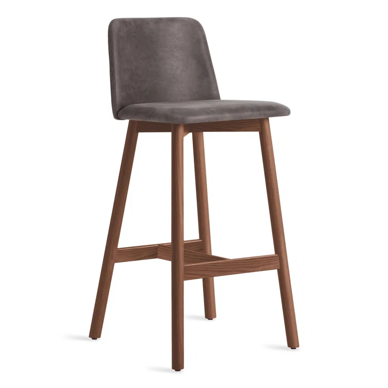 Chip Upholstered Counter Stool with Solid Wood Frame