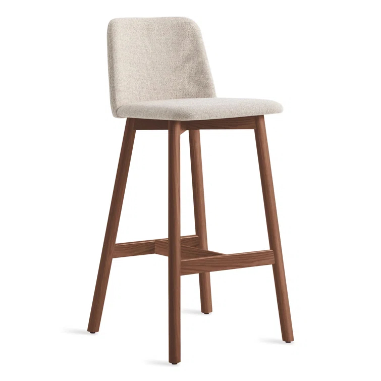 Chip Upholstered Counter Stool with Solid Wood Frame
