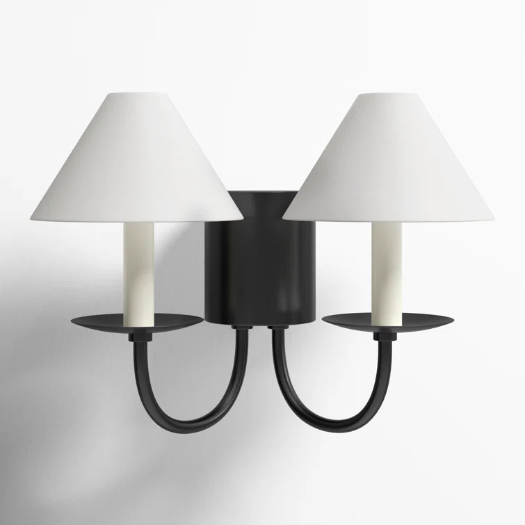 Helio 2 Light Steel Dimmable Candle Wall Light