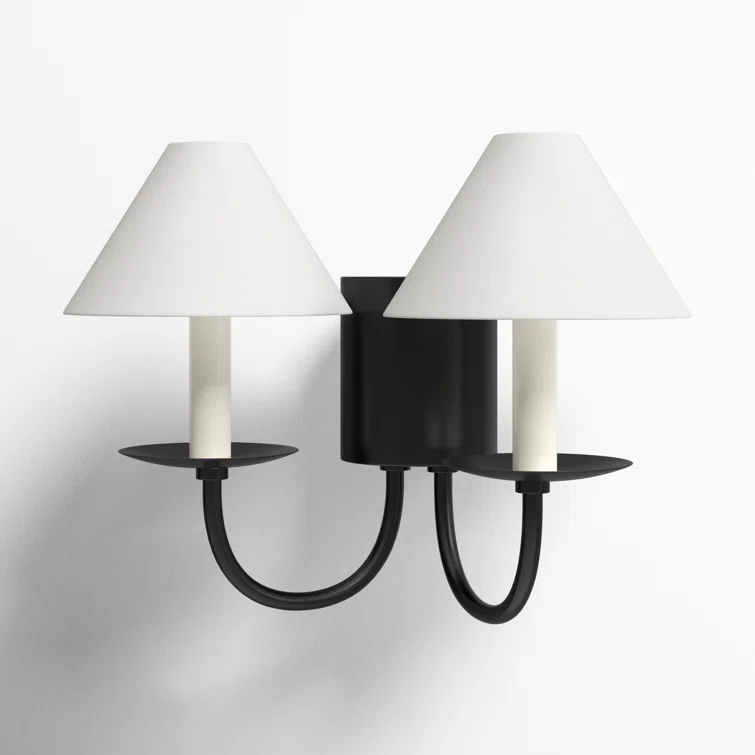 Helio 2 Light Steel Dimmable Candle Wall Light
