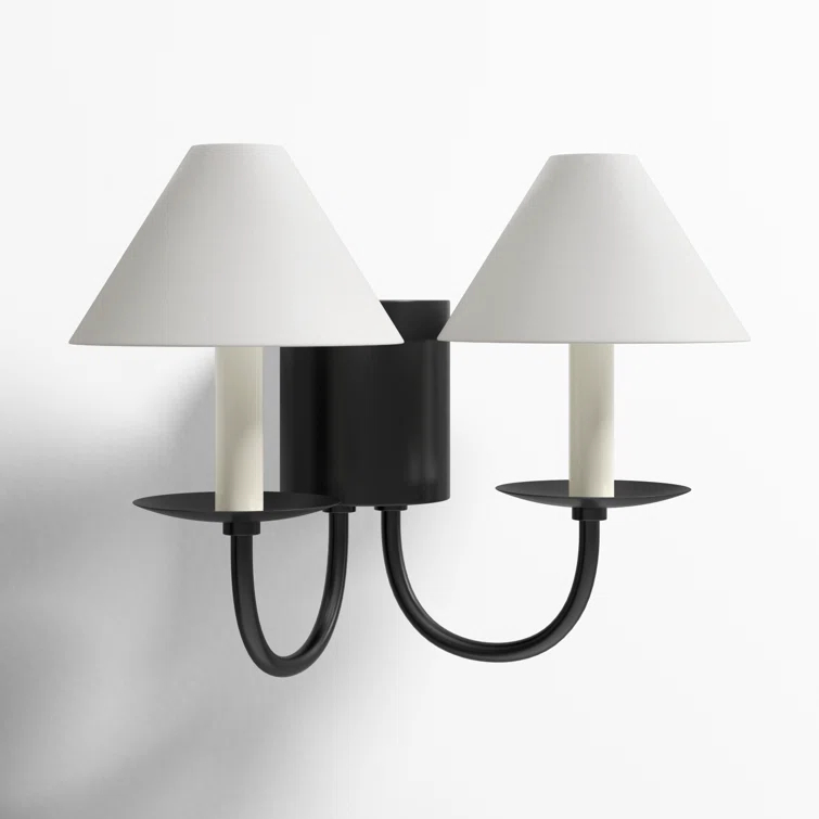 Helio 2 Light Steel Dimmable Candle Wall Light