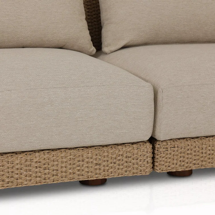 Sylvan Beige Woven Frame 2-Piece Outdoor Sectional