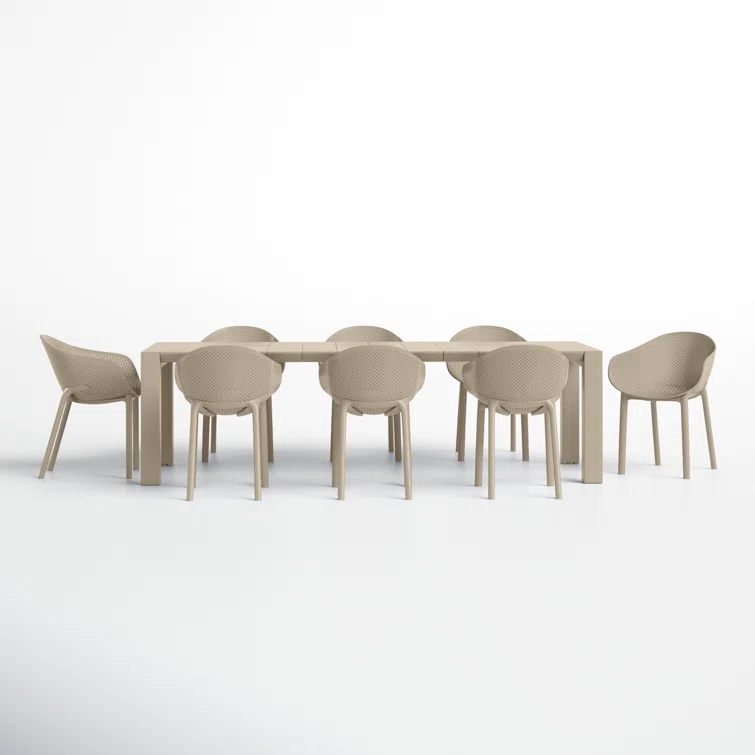 Farrah 102'' Rectangular 8 - Person Outdoor Dining Set