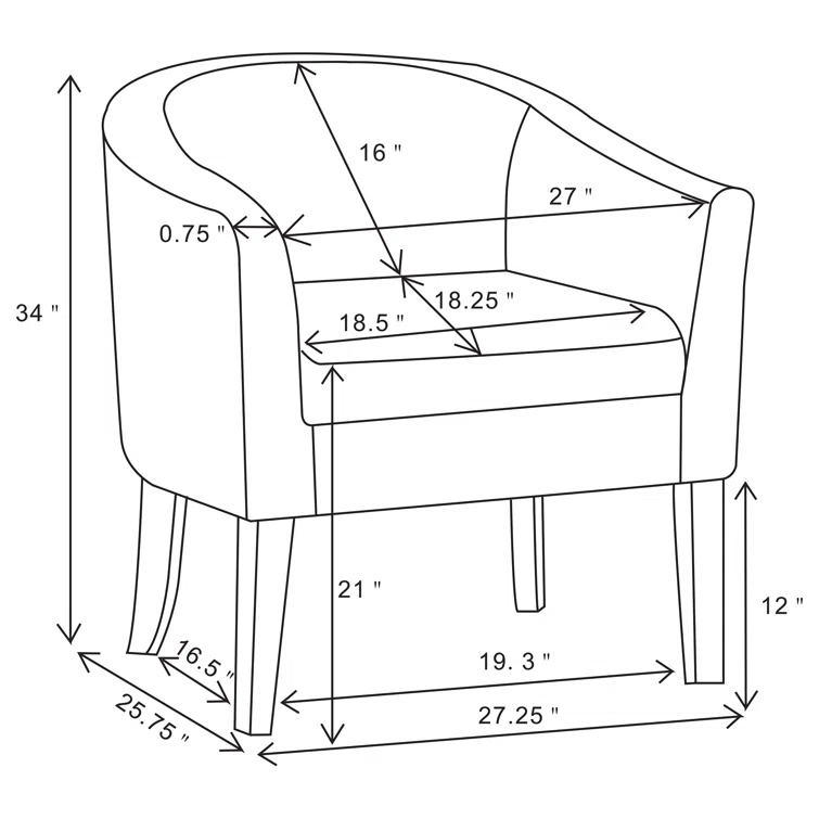 Jansen Upholstered Barrel Chair