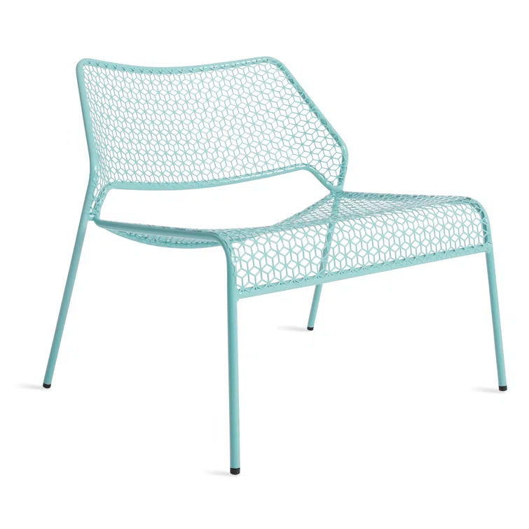 Hot Mesh Powder Coated Steel Outdoor Armless Lounge Chair