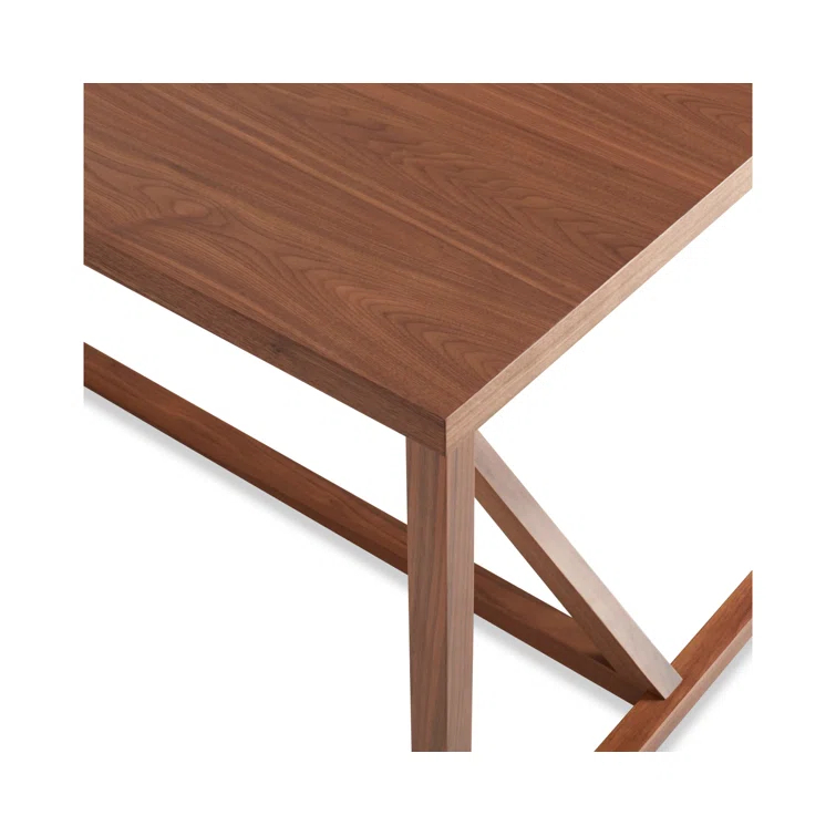 Strut Mid-Century Modern Walnut Dining Table 29" H x 74.5" L