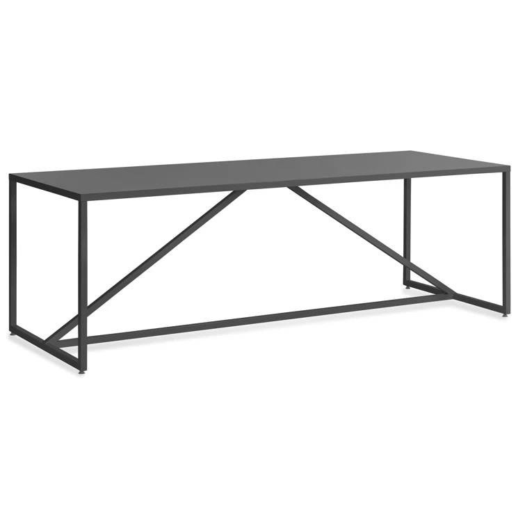 Strut Walnut Metal Base Dining Table