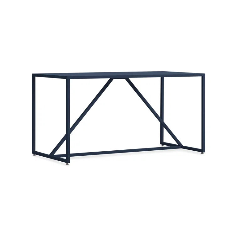 Strut Walnut Metal Base Dining Table