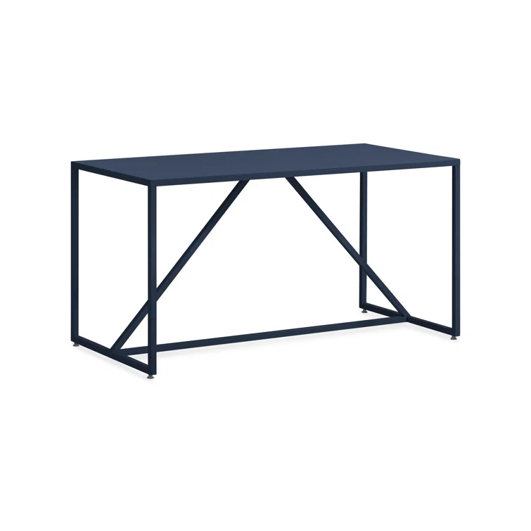 Strut Walnut Metal Base Dining Table