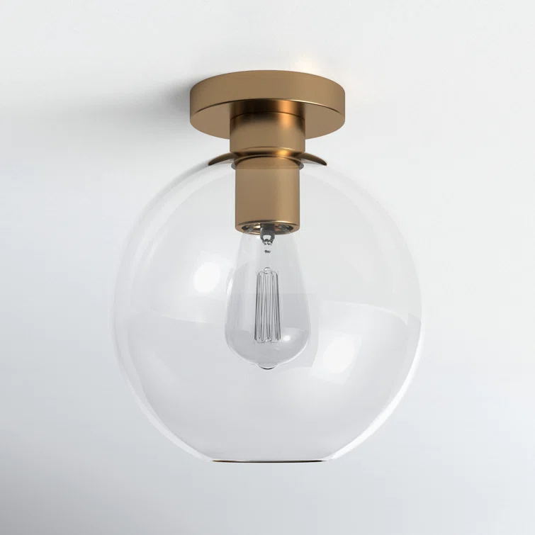 Childerley Single Light Glass Semi Flush Mount