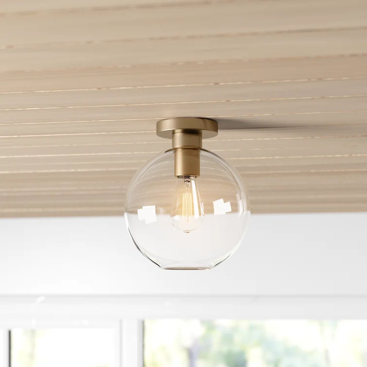 Childerley Single Light Glass Semi Flush Mount