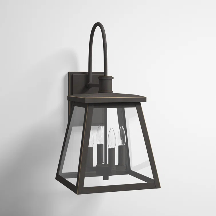 Wrentham 4 Light Bell Outdoor Aluminum Wall Light