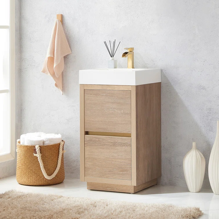 Beira 17.7'' Single Bathroom Vanity with Composite Top