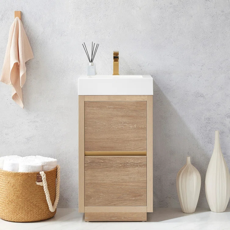 Beira 17.7'' Single Bathroom Vanity with Composite Top