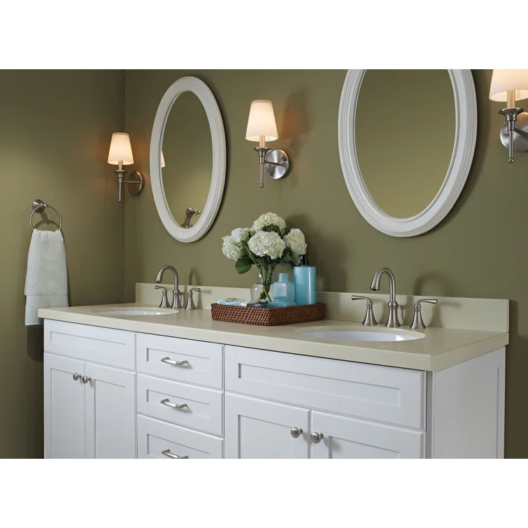 Moen Wetherly High-Arc Widespread Bathroom Faucet with Drain Assembly