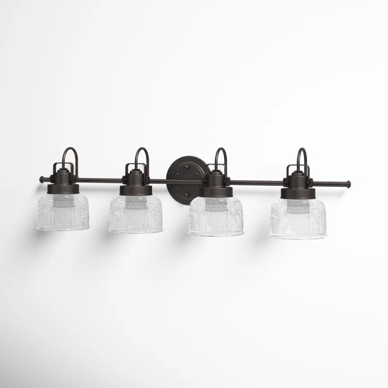 Rosser 4 Light Transparent Dimmable Vanity Light