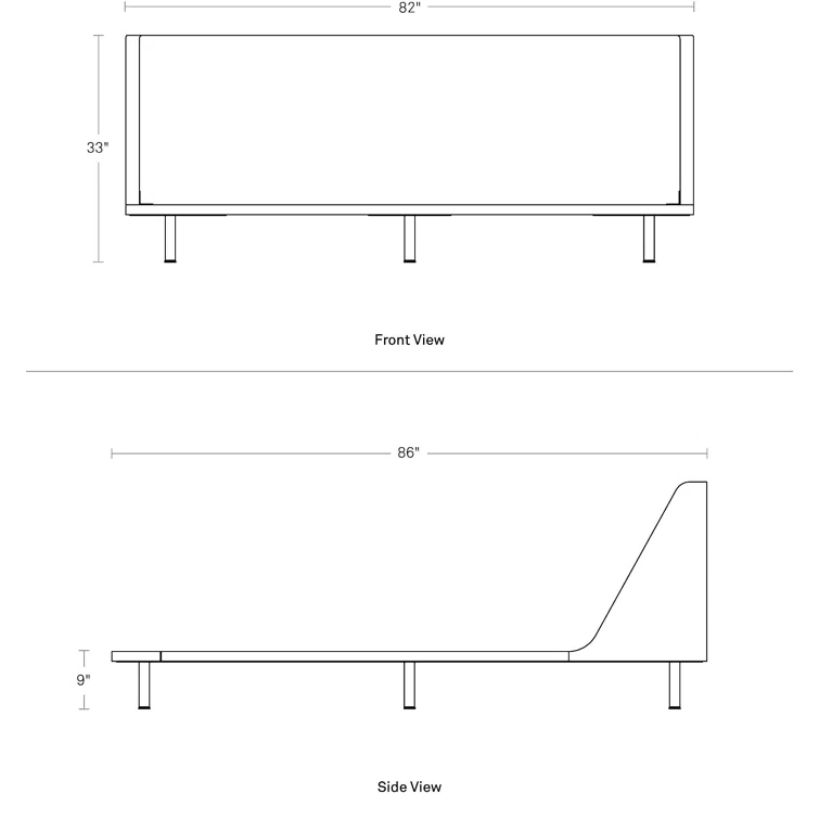 Vesper Light Grey King Upholstered Platform Bed with Curved Headboard