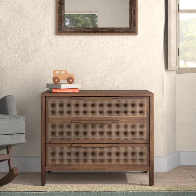 Nellie 3 - Drawer Cane Chest