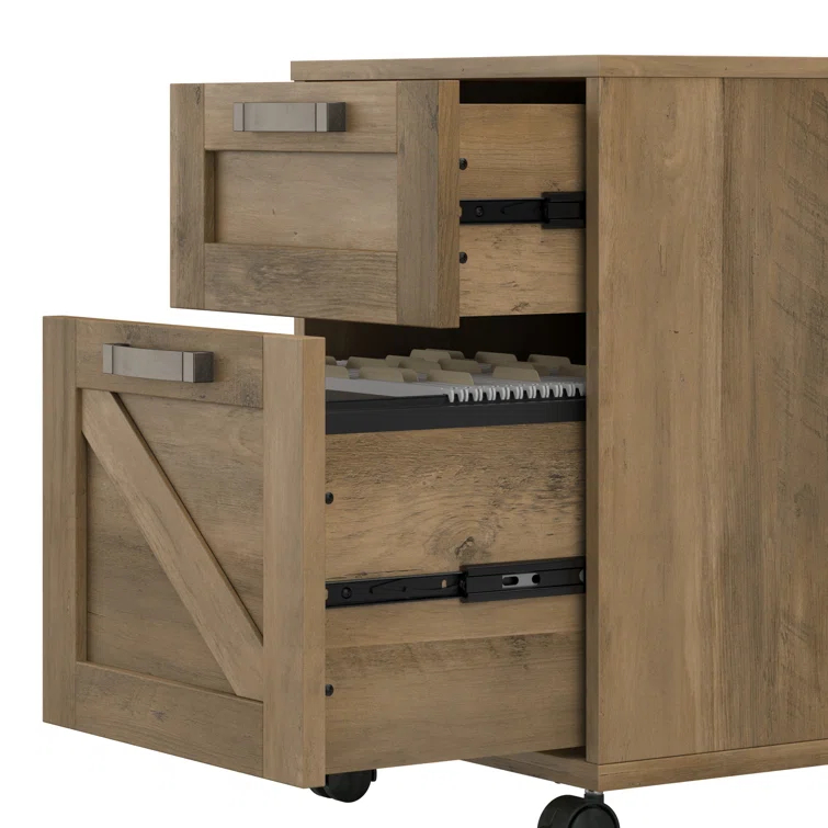 Cowden 16"W 2 -Drawer Mobile Vertical Filing Cabinet