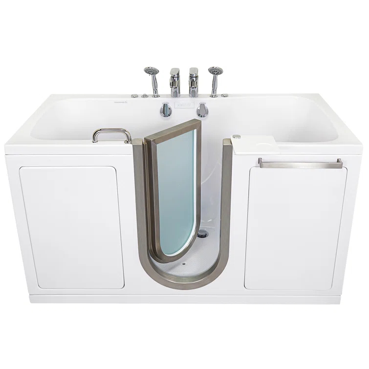 Ella Walk In Baths Escape 72'' x 36'' Walk-in Acrylic Bathtub with Faucet 93285-22Ph