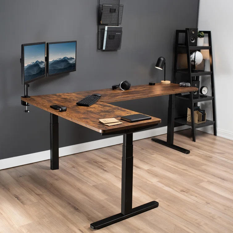 Vivo Electric 83" x 60" Stand Up Corner Desk