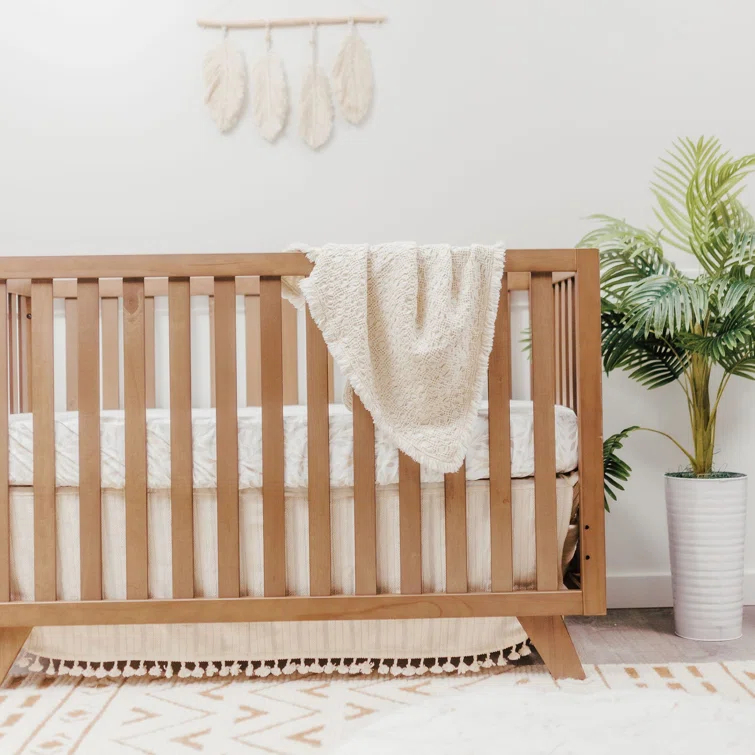 Cream 30"x40" Blanket, 100% Cotton, For Baby Nursery or Stroller by Crane Baby