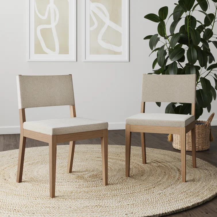 Mounira 2-Piece Upholstered Dining Chair Set