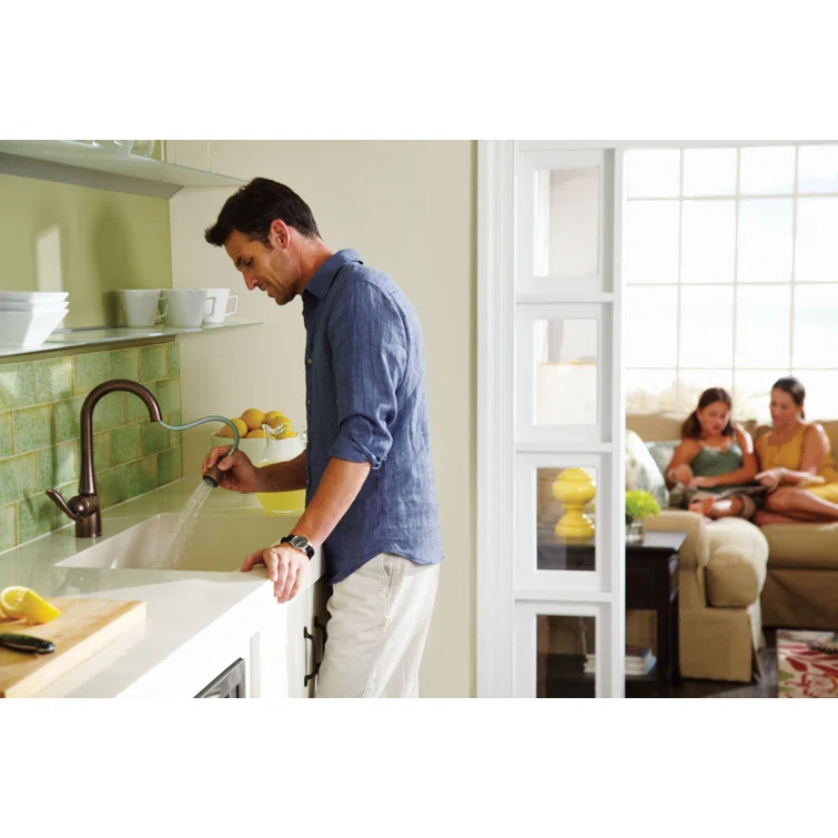 Moen Arbor One Handle High Arc Pulldown Bar Faucet with Reflex Technology
