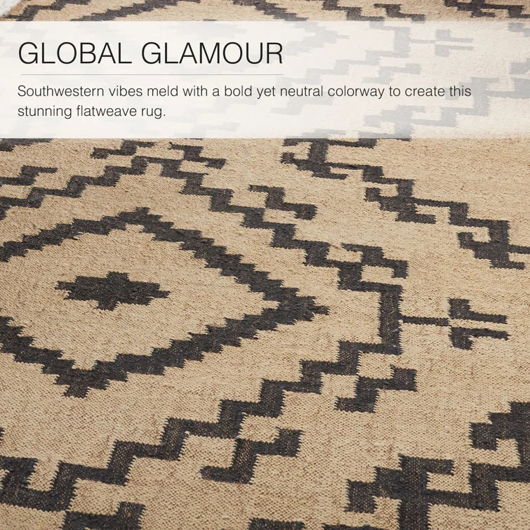 Louie Jute / Sisal Light Beige/Black Rug