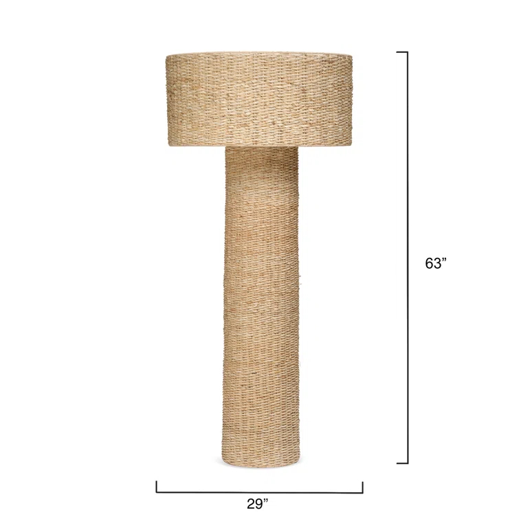 63'' Rattan Floor Lamp
