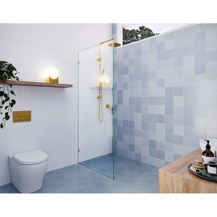 Vela 30 in. x 78 in. Fully Frameless Single Fixed Shower Panel
