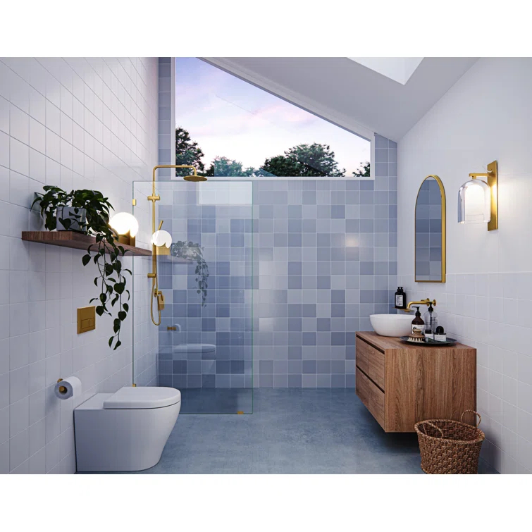 Vela 36 in. x 78 in. Fully Frameless Single Fixed Shower Panel