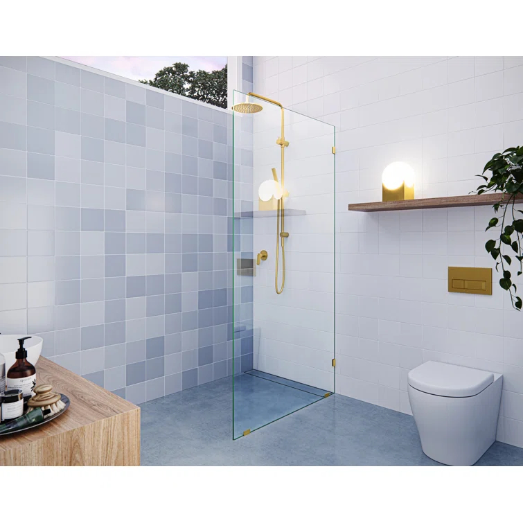 Vela 36 in. x 78 in. Fully Frameless Single Fixed Shower Panel
