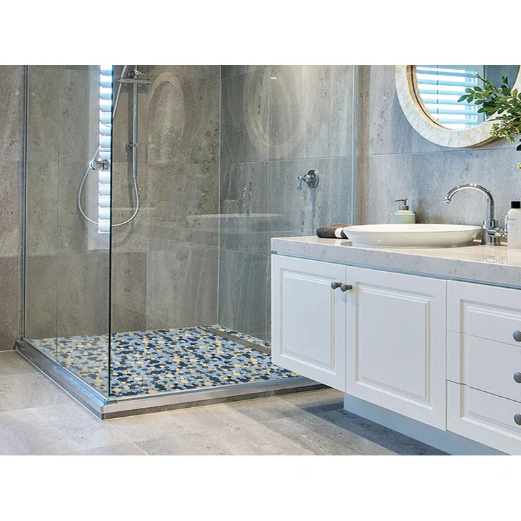 Blue Porcelain Pebbles / Rocks Wall & Floor Tile