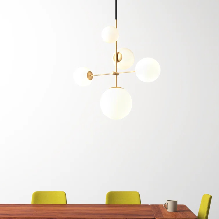 Drake 5 Light Dimmable Sputnik Chandelier