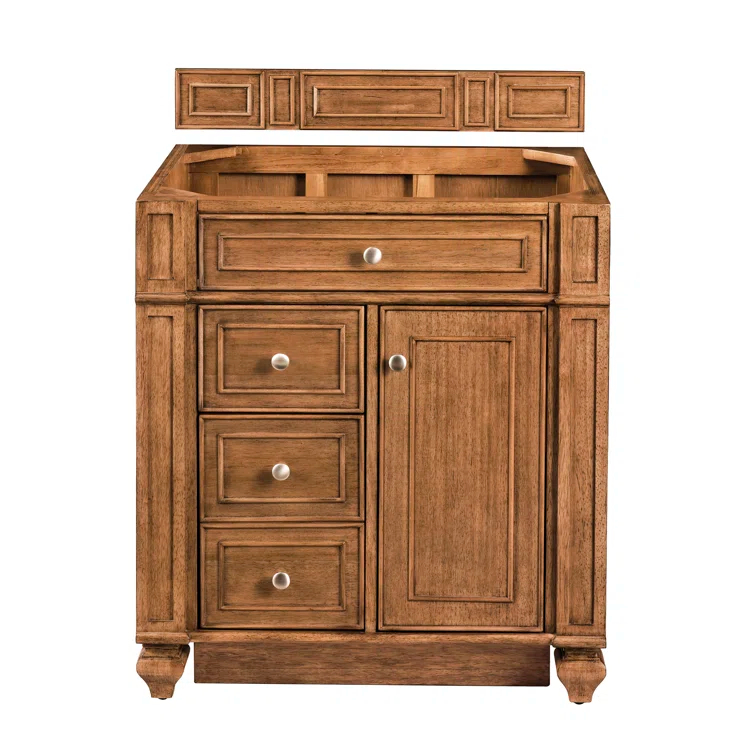 Saddle Brown 30" Solid Surface Single Vanity with Porcelain Sink