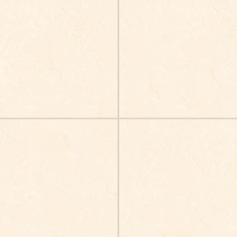 Bedrosians Shandar 24" x 24" Porcelain Marble Look Wall Floor Use Tile Crema Marfil Light