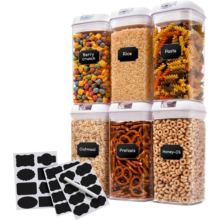 Cheer Collection Cheer Collection 43.2oz. Food Storage Container (Set of 6)