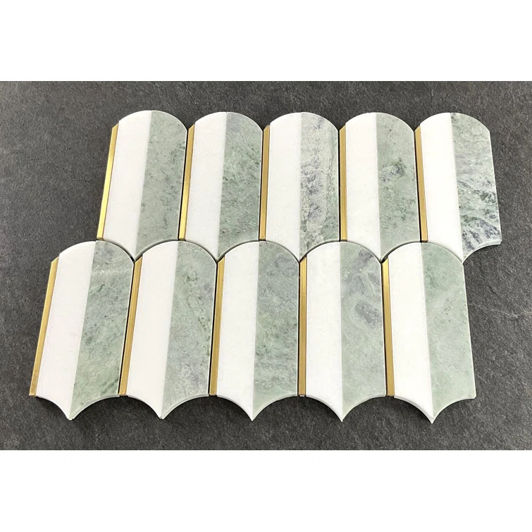 ES Stone Water Jet 3.75" x 6" Novelty Mosaic Wall & Floor Tile (Set of 10)