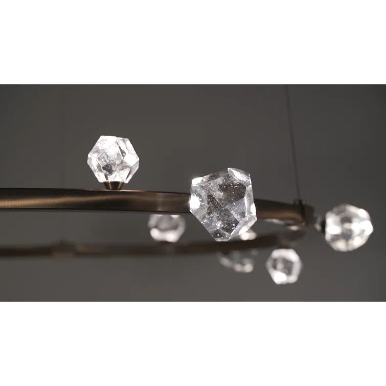 Stella Steel & Crystal Kitchen Linear Suspension